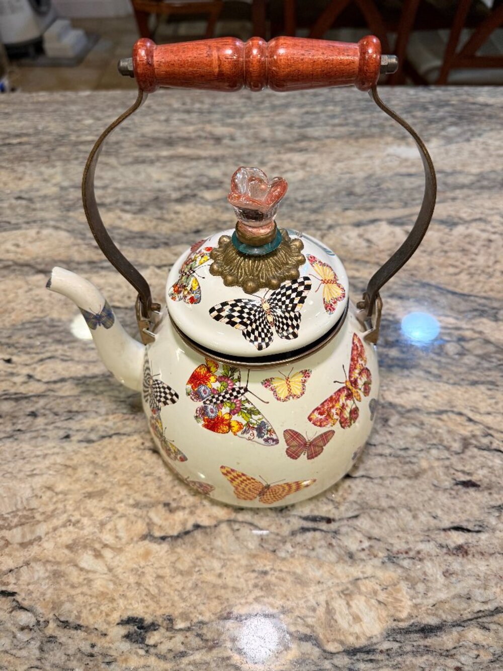 MacKenzie-Childs Butterfly Garden Tea Kettle